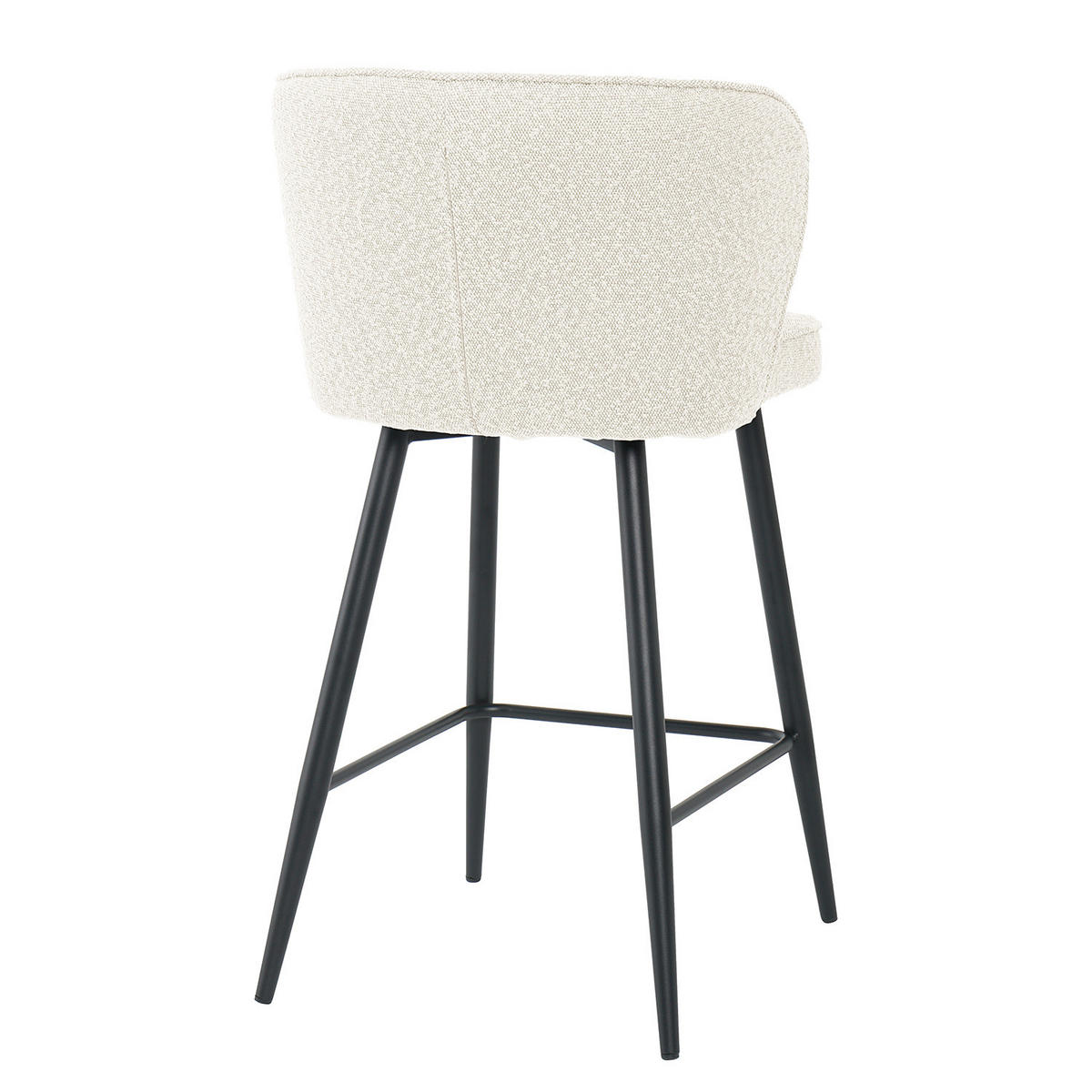 BARHOCKER - 2er-Set - Schwarz/Weiß, Kunststoff/Textil (49/97/53cm) - home24