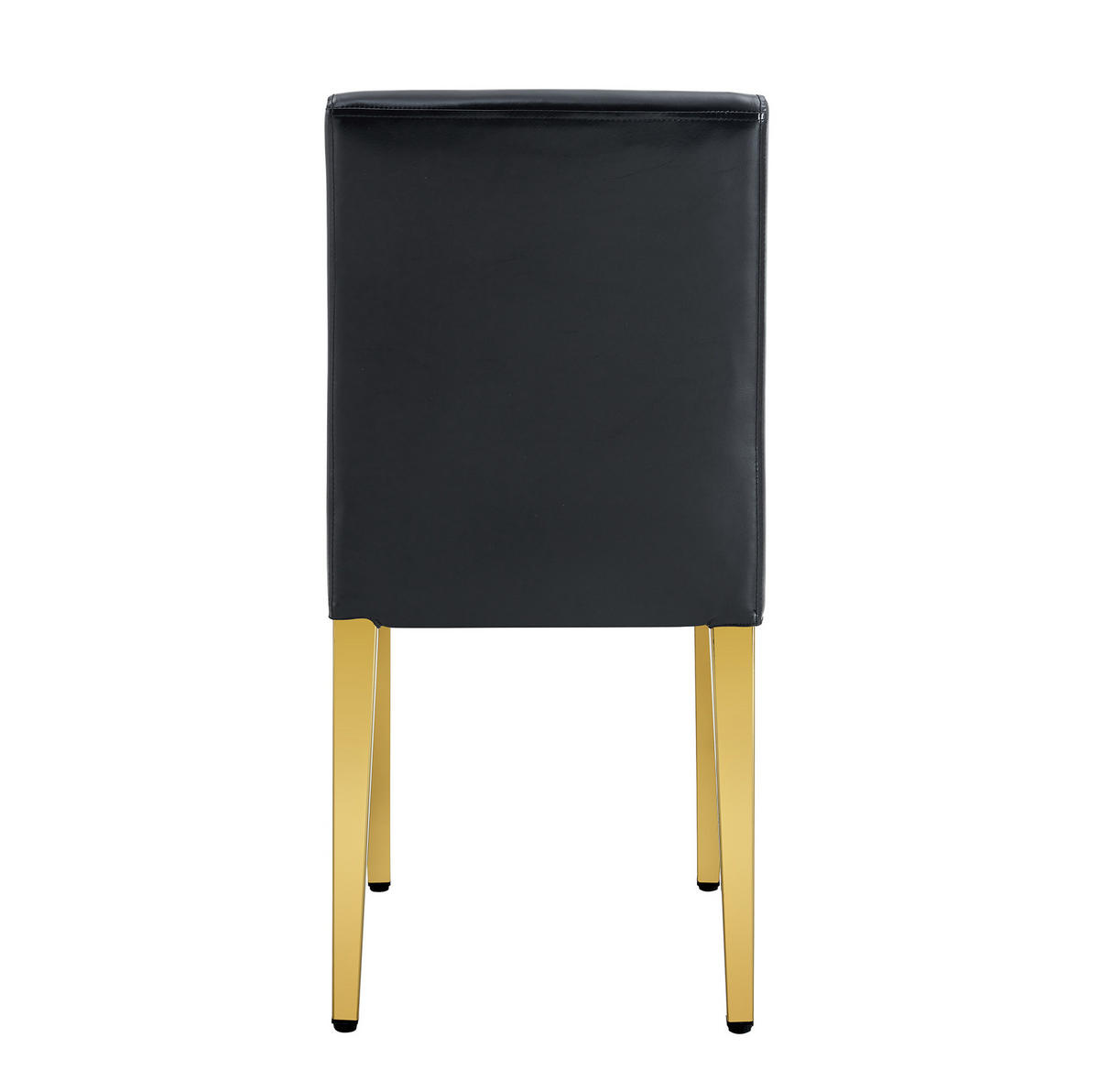 ESSZIMMERSTUHL 4er-Set Schwarz-Gold PU-Leder Metall - Schwarz, Metall (47/90/41cm) - Meubliv