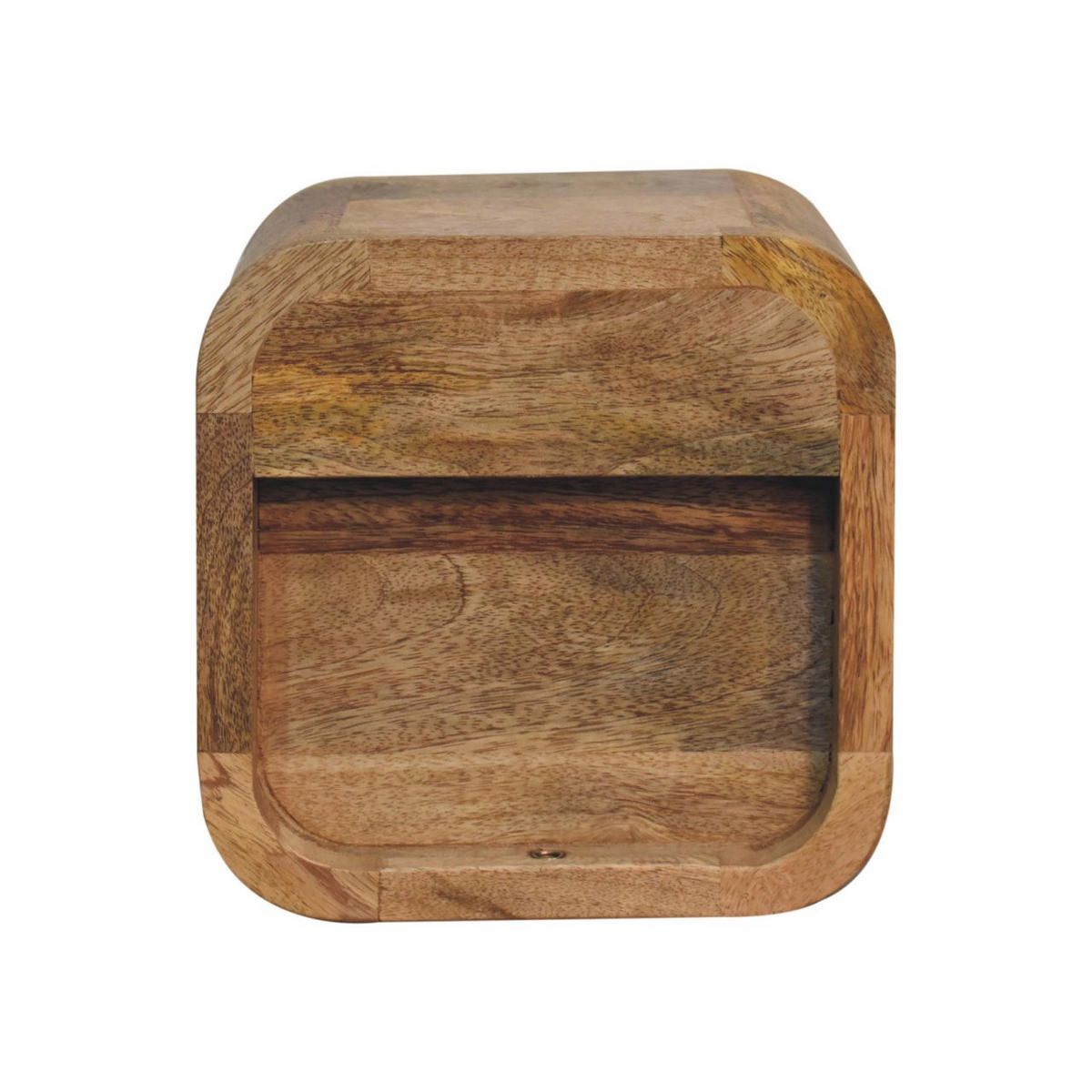 NACHTTISCH Petite, Wandmontiert, 1 Schublade, 1 offenes Fach, Beige - Beige/Messingfarben, Holz/Metall (20/20/17cm) - Artisan Furniture