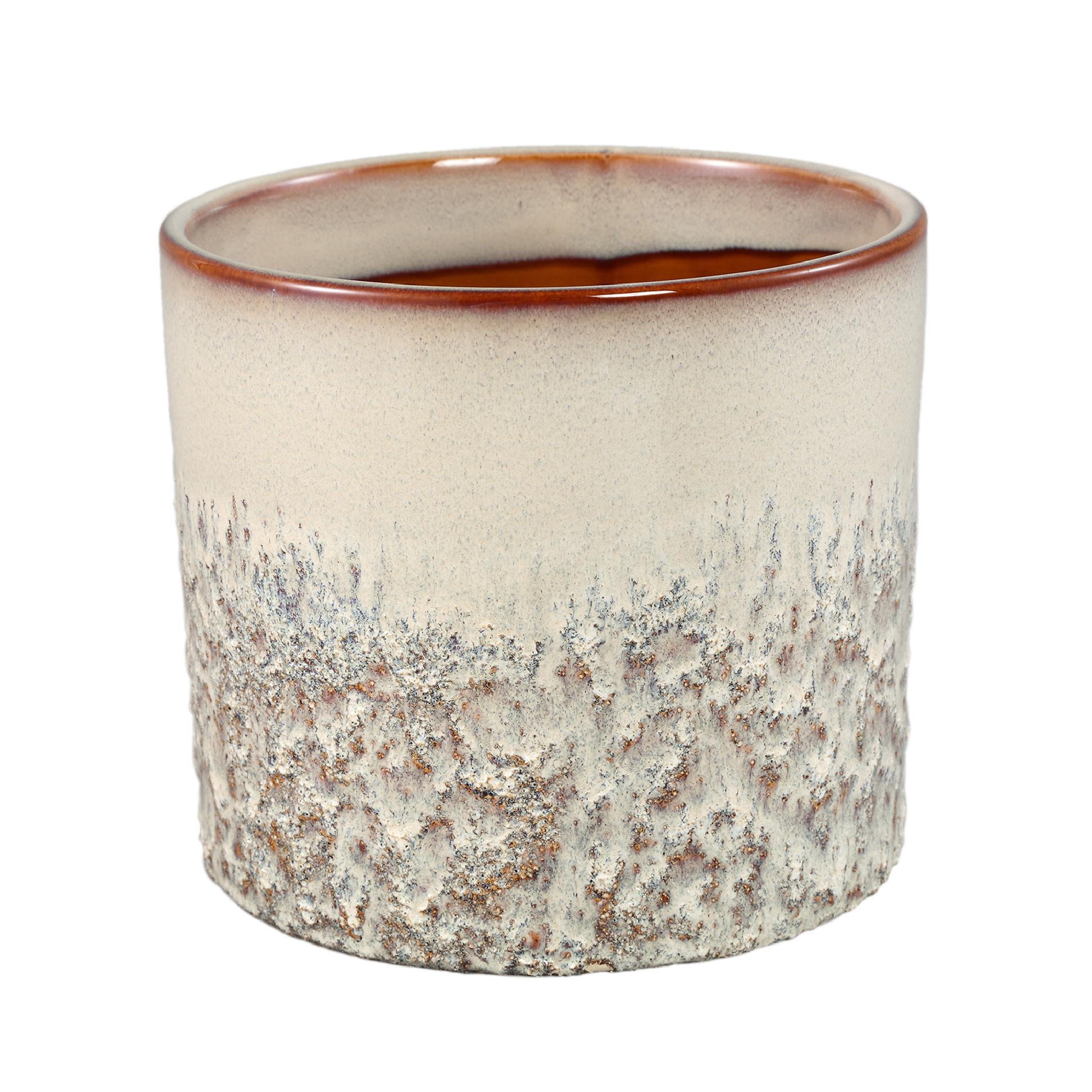 TOPF Suzann Beige 17/17/15.5cm - Beige, Keramik (15.5cm) - PTMD Collection