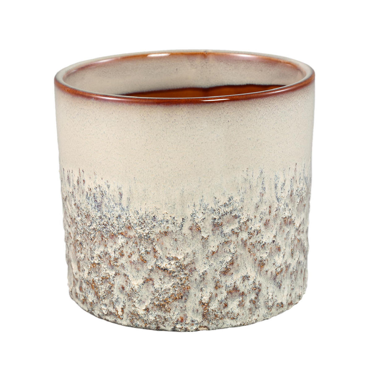 TOPF Suzann Beige 17/17/15.5cm - Beige, Keramik (15.5cm) - PTMD Collection