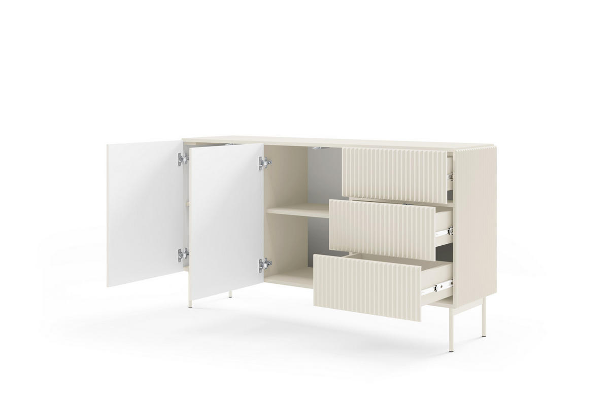 KOMMODE, Kaschmir, 147 x 81,2 x 39,8 cm - Beige, Holzwerkstoff (147/81.2/39.8cm) - 3XE LIVING