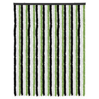 FLAUSCHVORHANG (140x200 cm) Türvorhang in "Schwarz-Grün-Weiß" - Schwarz, Kunststoff (140/2/200cm) - Arsvita