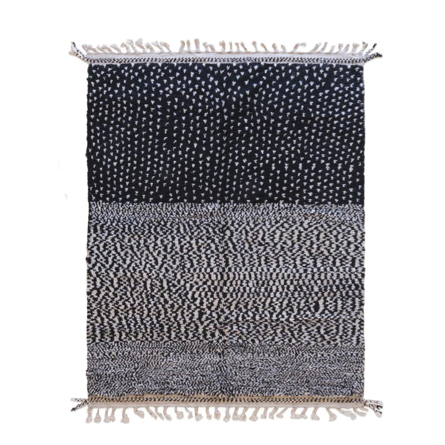 AFK Living Berberteppich Schwarz 140x200 cm