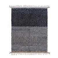 BERBERTEPPICH elegant für modernes Interieur aus Wolle 140x 200 cm - Schwarz, Naturmaterialien (140/200cm) - AFK Living