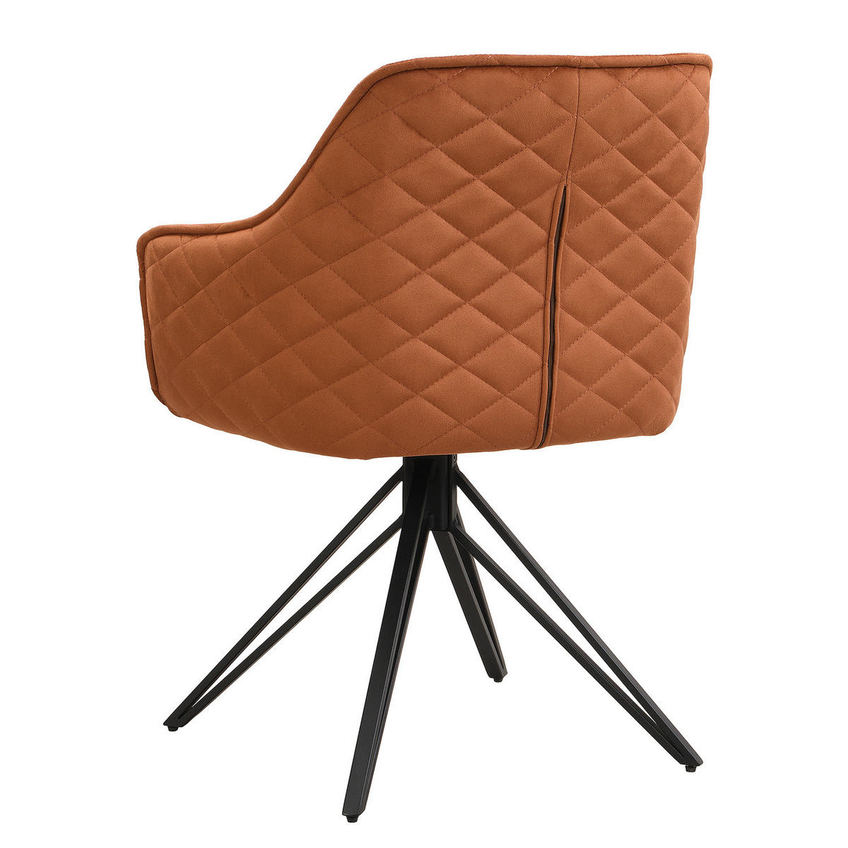 ARMLEHNENSTUHL - Rostfarben/Schwarz, Textil/Metall (60/82/62cm) - home24