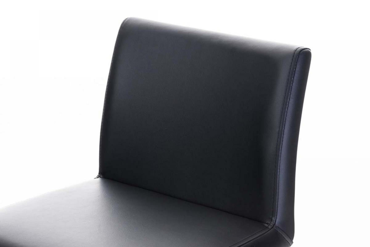 BARHOCKER 2er Set Lederlook Schwarz - Schwarz, Textil/Metall (42/86/44cm) - CLP