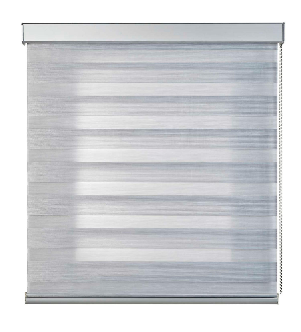 DOPPELROLLO Weiß 160x250 cm - Silberfarben, Kunststoff (160/250cm) - STORESDECO