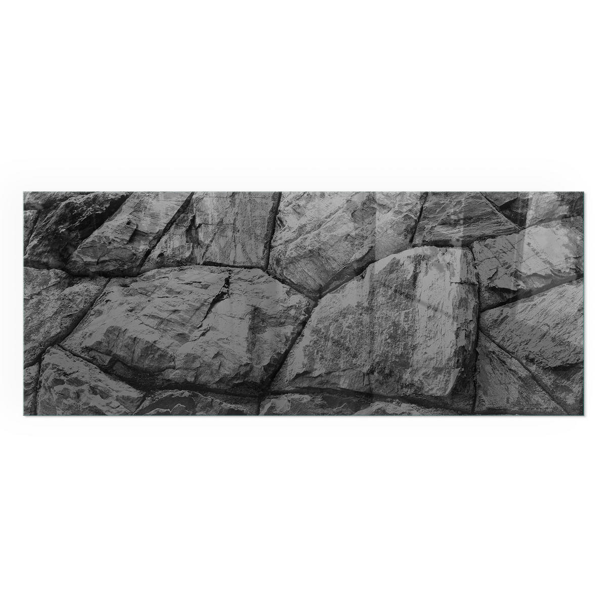 GLASPLATTE für Kamin 125x50 cm - Grau, Glas (125/50/0.4cm) - TULUP