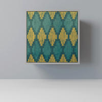 SIDEBOARD POLYGONS, Grau, 57,5x42x57,5 cm, Ohne Füße - Multicolor/Grau, Holzwerkstoff (57.5/57.5/42cm) - SpaceRebels