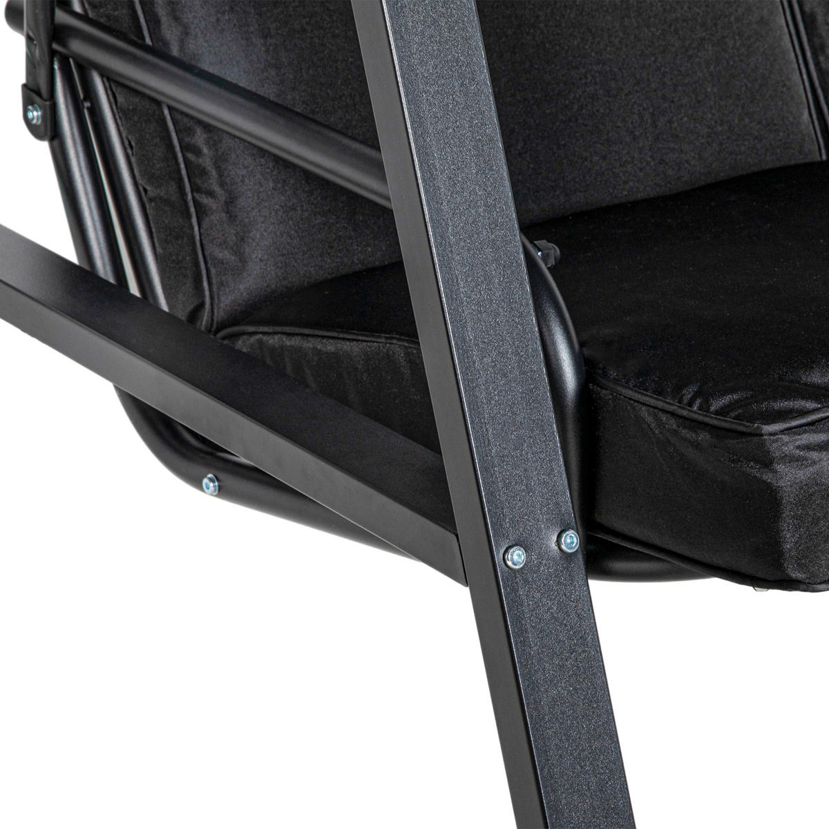 HOLLYWOODSCHAUKEL 145x116x172 cm 2 Sitzer schwarz - Schwarz, Textil (145/172/116cm) - LEBENLANG