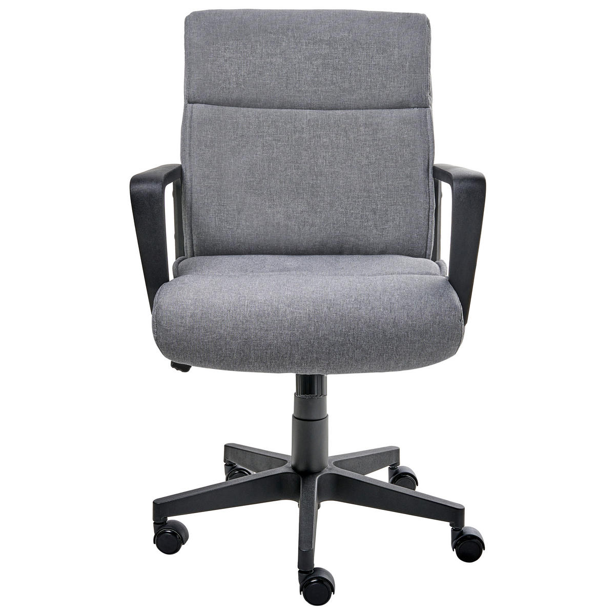 BÜROSTUHL Grau Byron - Schwarz/Grau, Textil (61/93/69cm) - Beliani