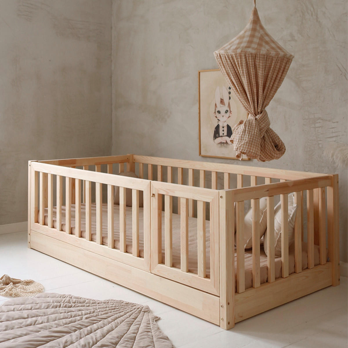 POSTEL 120/200 Bambino Přírodní dřevo - hnědá, dřevo (120/200cm) - Petits-meubles