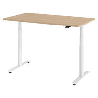SCHREIBTISCH elektrisch Bluetooth & App XDLR 80/140/72 cm in Eichefarben/Weiß - Eichefarben/Weiß, Holzwerkstoff (80/140/72cm) - bümö