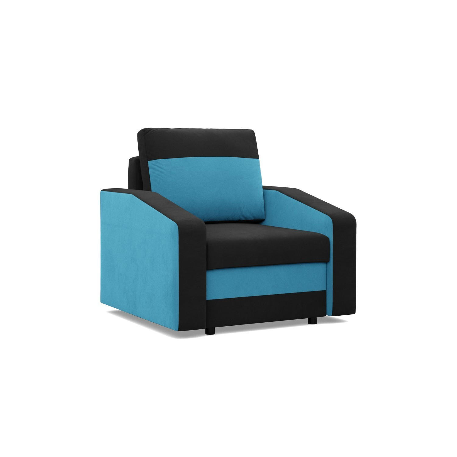 XXXLutz Loungesessel Schwarz, Blau 83x92x92 cm
