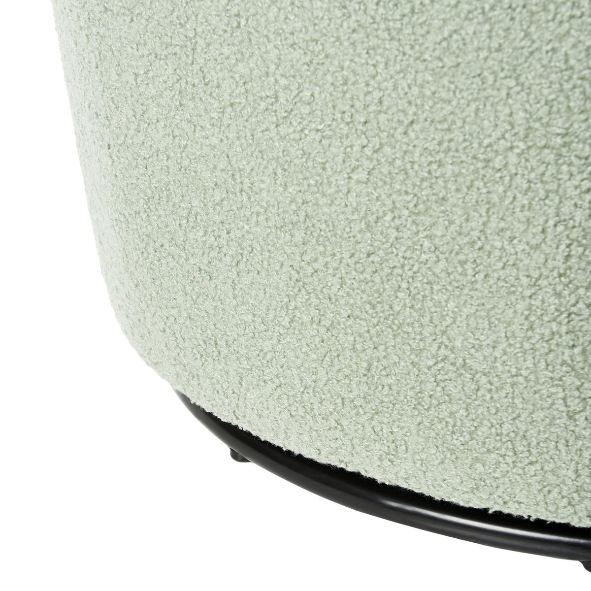 DREHSESSEL Bouclé Hellgrün Davik - Hellgrün, Textil (62/67/63cm) - Beliani