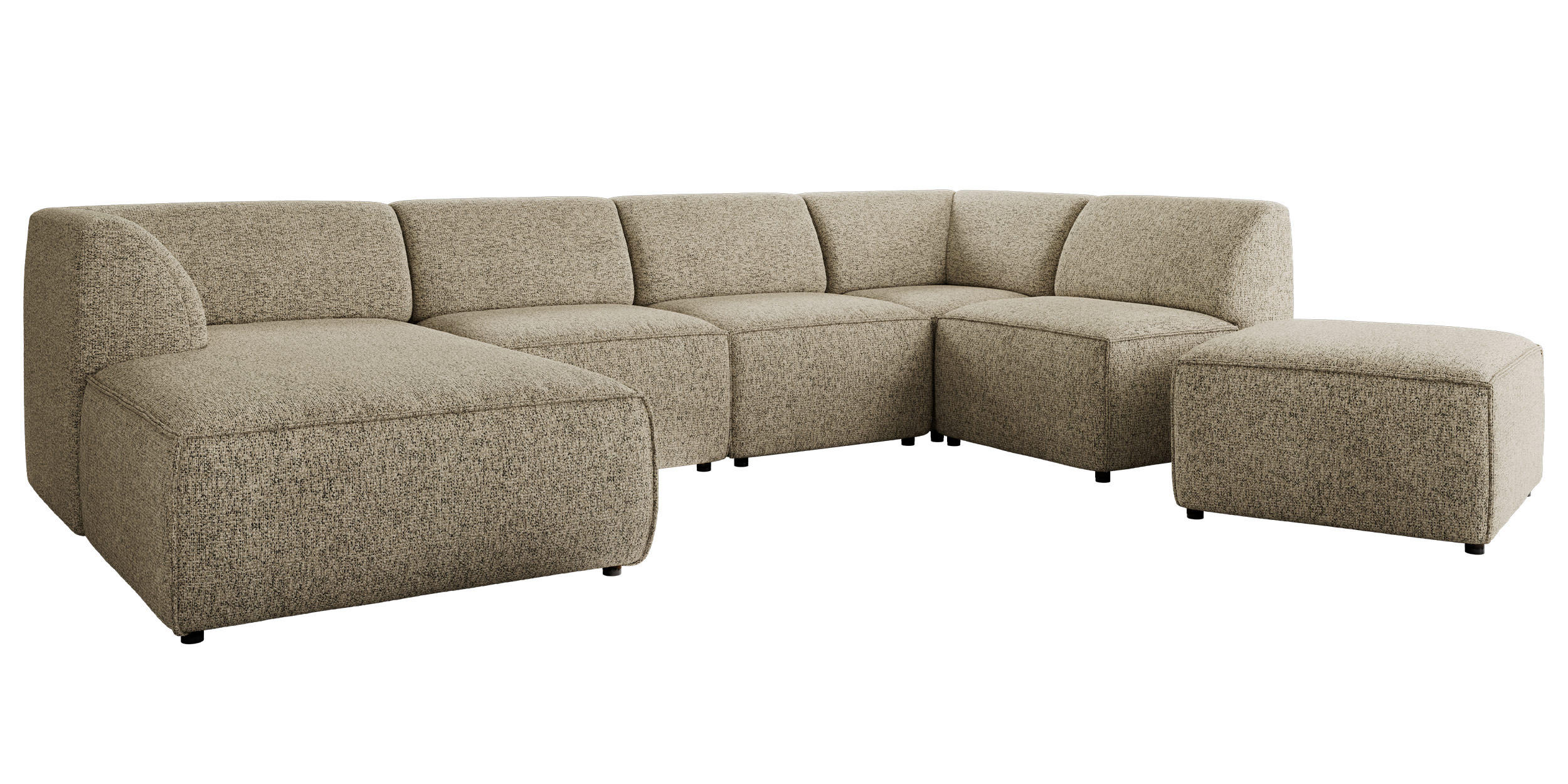 MKS Wohnlandschaft Cappuccino 180x78x345 cm