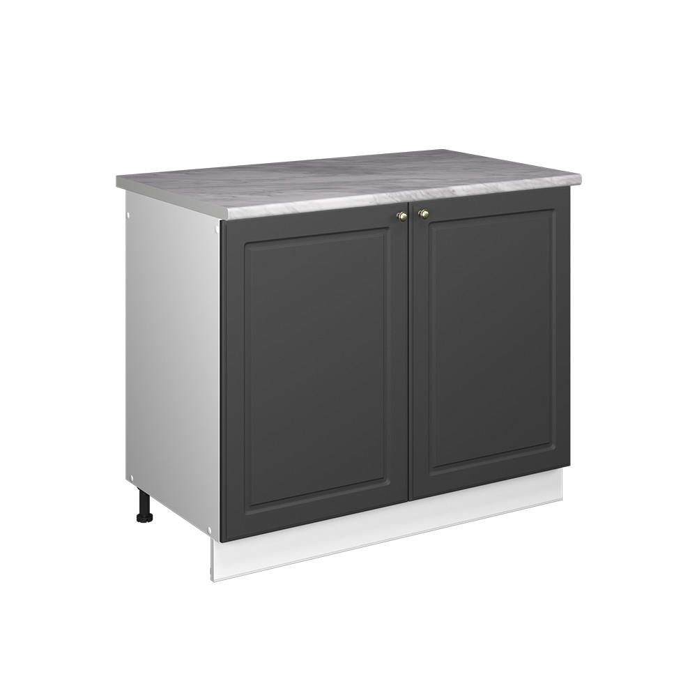 DISKBÄNKSSKÅP Fame-Line, Herrgård i antracitguld/Vit, 100 cm, AP Marble Antracit, Vit 82/100/60 cm