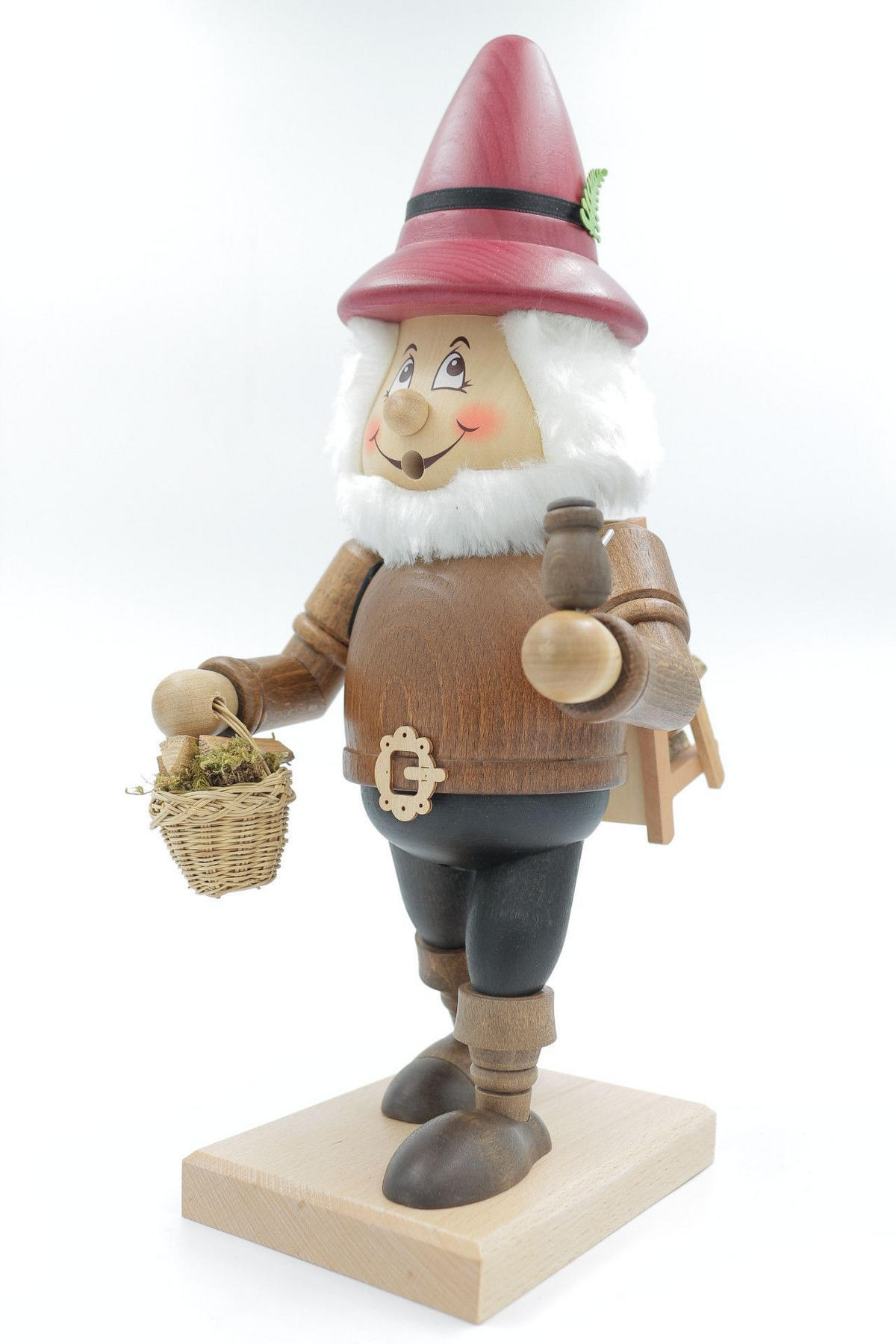 RAUCHFIGUR Wichtel Holzsammler 32 cm - Multicolor, Holz (15/35/0.1cm)