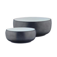 SALATSCHALEN Gourmet Ø25cm und Ø29,5cm - 2er-Set - Onyx - Schwarz, Keramik - Björn