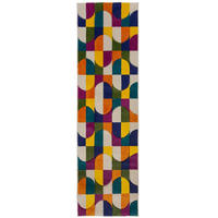 TEPPICH Bunt-Retro-Geometrisch, langlebig QUAGGY, Multi 66x230 cm - Multicolor, Textil (66/230cm) - KADIMA DESIGN