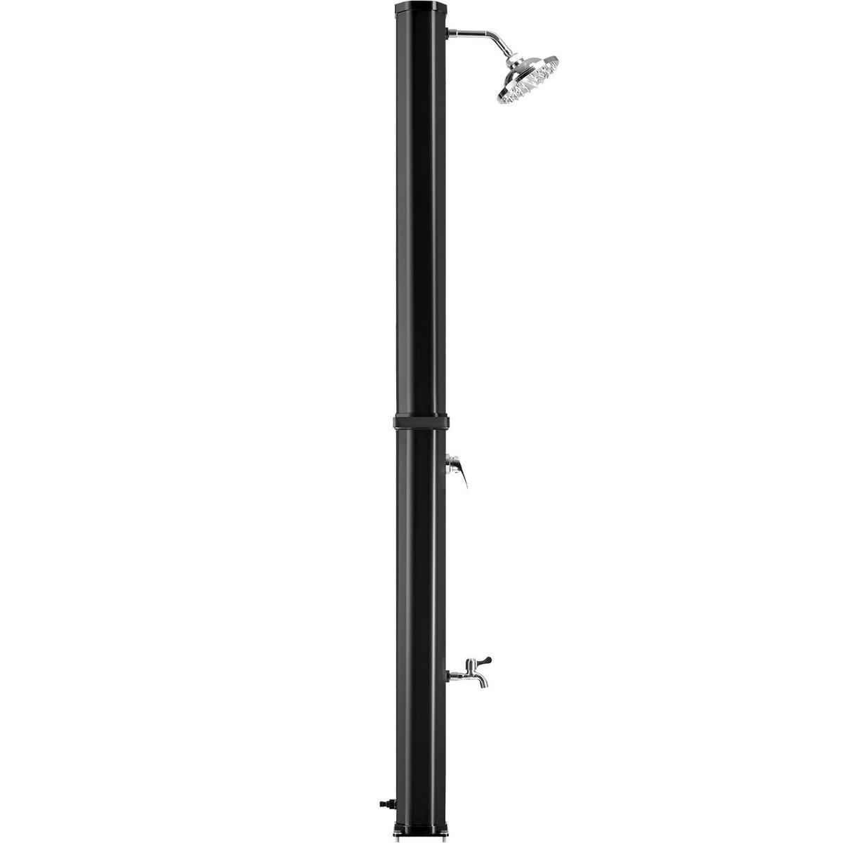 SOLARDUSCHE Ofanto, extra Wasserhahn, inklusive Schutzhülle, schwarz - Schwarz, Kunststoff (18/217/44.5cm) - tectake