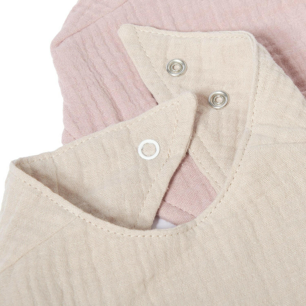 LÄTZCHEN-SET Musselin Altrosa & Beige - Altrosa, Textil (27/3/22cm) - nordic coast company