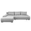 ECKSOFA Bloom mit Bettkasten und Schlaffunktion L-Form - Hellgrau, Textil (267/185cm)
