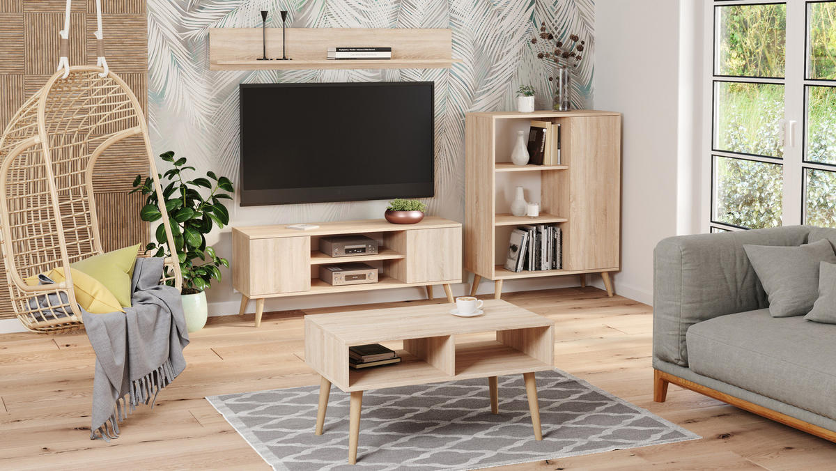 BÜCHERREGAL Fondi - Eichefarben, Holzwerkstoff (40/116/90cm) - RAUMHIRSCH FURNITURE