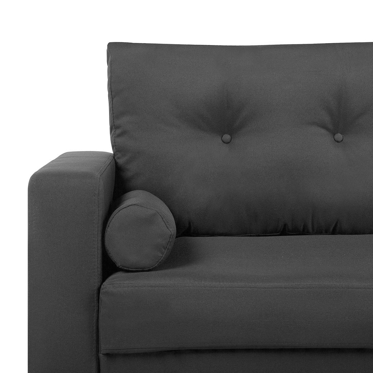 2-SITZER-SOFA Polsterbezug Dunkelgrau Kalmar - Dunkelgrau, Textil (182/88/74cm) - Beliani