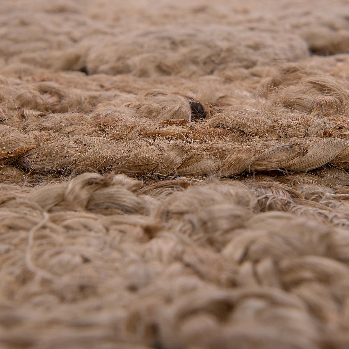 TEPPICH geflochten Bucak 120/120 cm - Beige, Naturmaterialen (120/120cm) - Beliani
