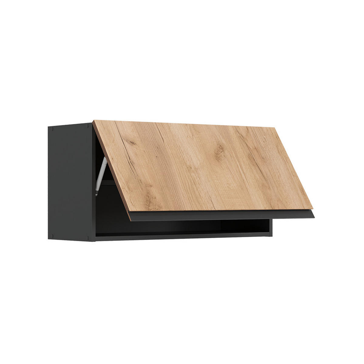 HÄNGESCHRANK R-Line, Goldkraft Eiche/Anthrazit, 80 cm Flach - Honigeiche/Anthrazit, Holzwerkstoff (80/40/31cm) - Vicco
