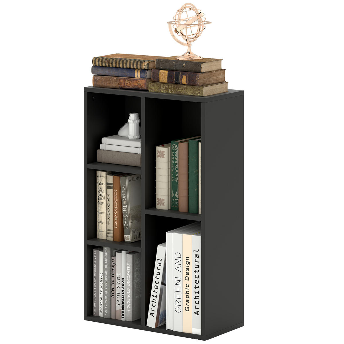 BÜCHERREGAL 50/24/80 cm schwarz - Brombeere, Karton (50/80/24cm)