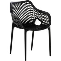 GARTENSTUHL Kunststoff Schwarz - Schwarz, Kunststoff (57/81/60cm) - CLP