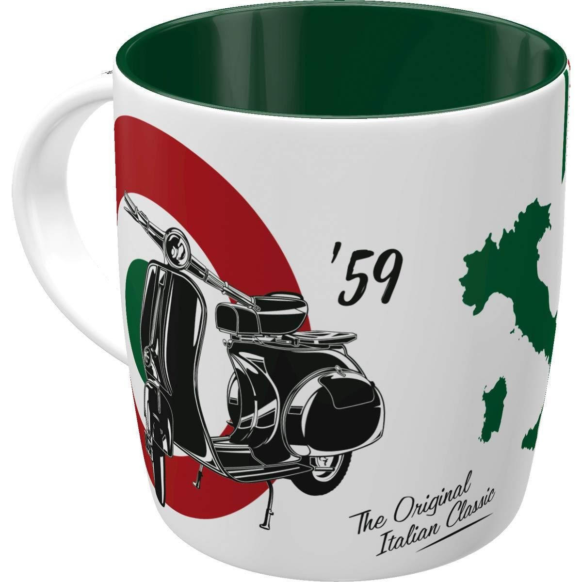 KAFFEETASSE 330 ml Vespa The Italian Classic - Multicolor, Keramik (0.33L) - Nostalgic-Art
