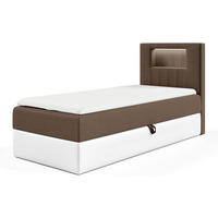 KINDERBETT GARETH 1 - Braun/Weiß, Holzwerkstoff (82/212cm) - Meblini