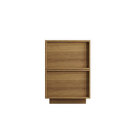 NACHTTISCH 38/48/50 cm mit 2 Schubladen 38/48/55 cm in Eichenoptik, grifflos und kompakt - Braun, Holzwerkstoff (48/50/38cm) - BEAOK