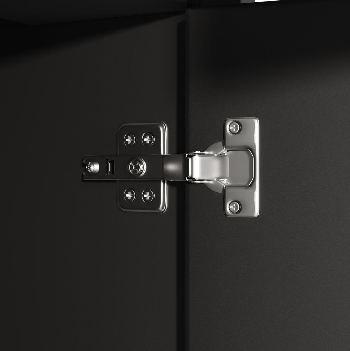 KÜCHENSCHRANK mit LED 120 x 35 x 167 cm Schwarz - Schwarz, Holzwerkstoff (35/167/120cm) - Meubliv