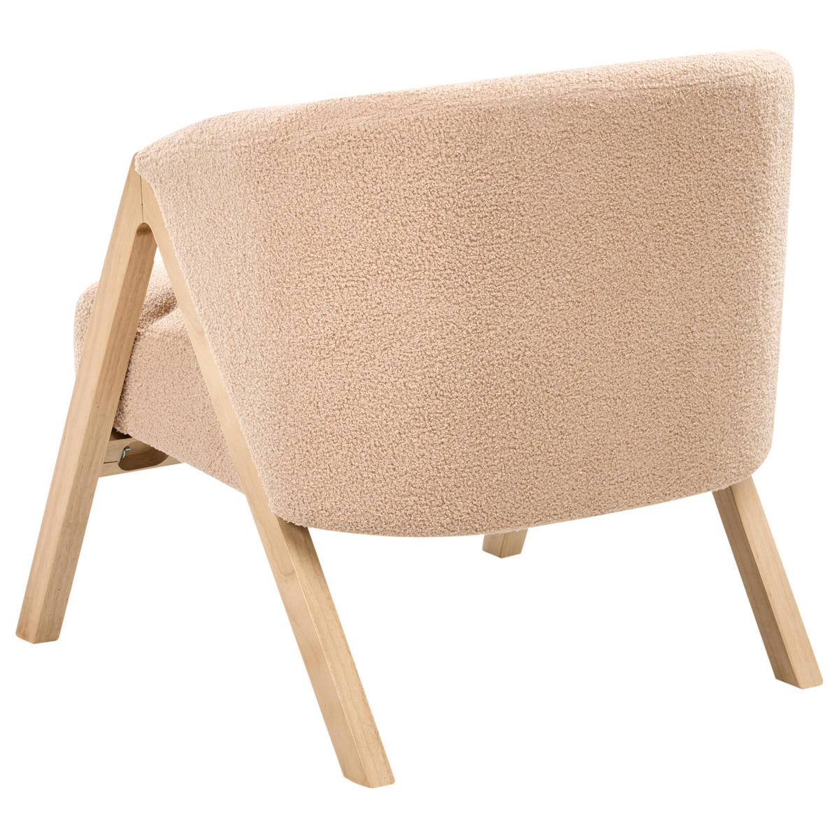 SESSEL Beige Skei - Beige/Braun, Textil (67/69/66cm) - Beliani
