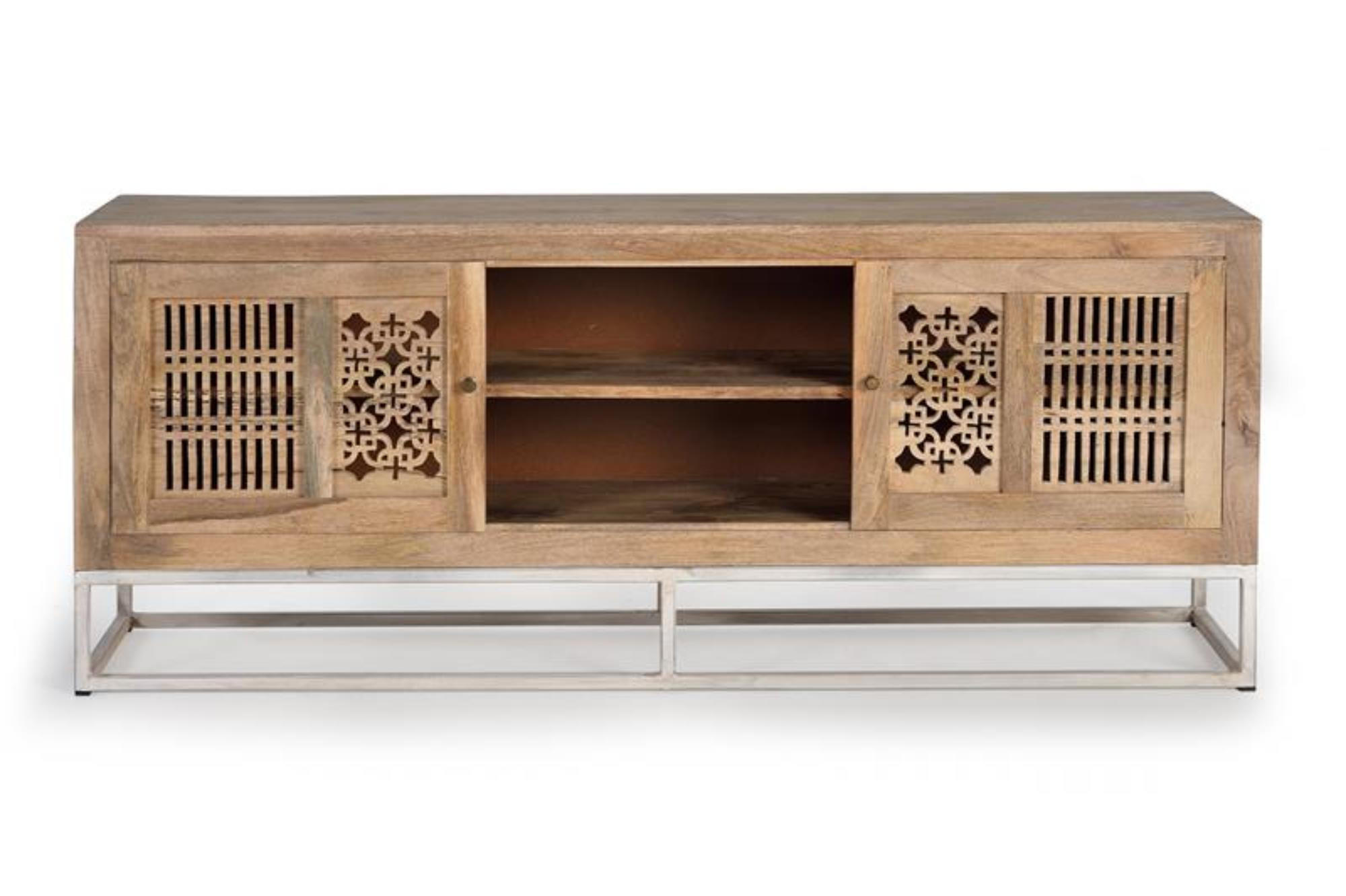 TV-SCHRANK aus Mangoholz - Braun, Holz (160/65/40cm) - Giner y Colomer