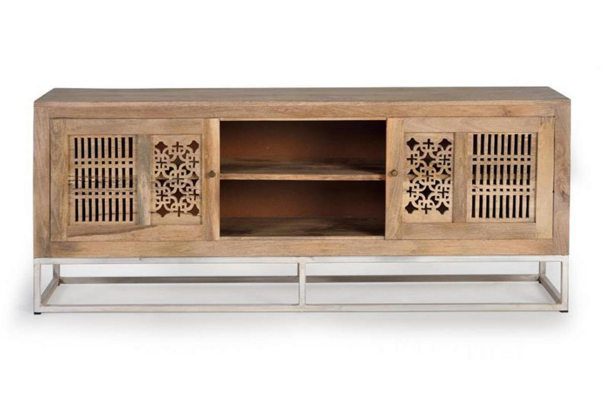 TV-SCHRANK aus Mangoholz - Braun, Holz (160/65/40cm) - Giner y Colomer