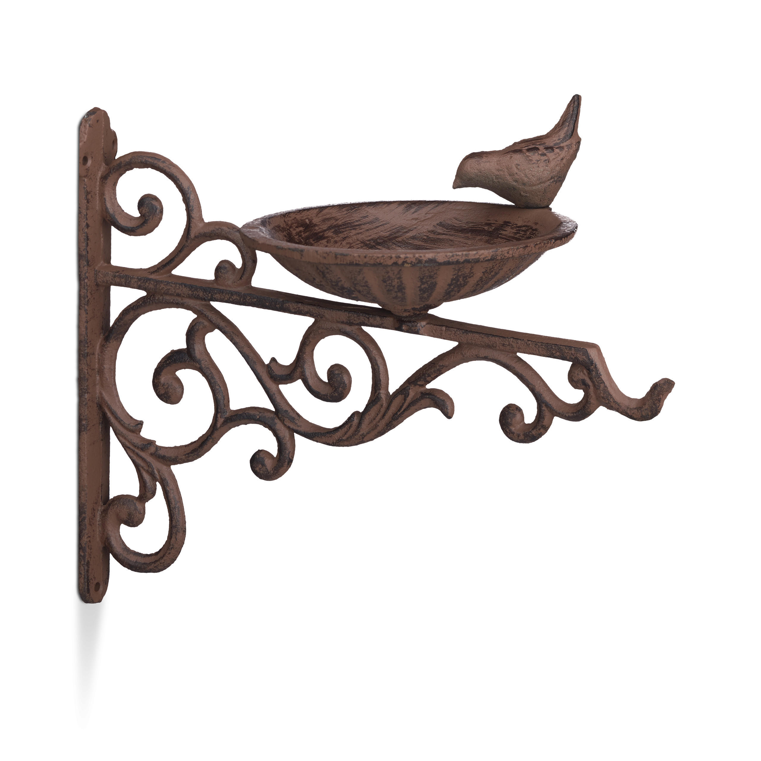 VOGELTRÄNKE - Braun, Metall (28/24/14cm) - Relaxdays