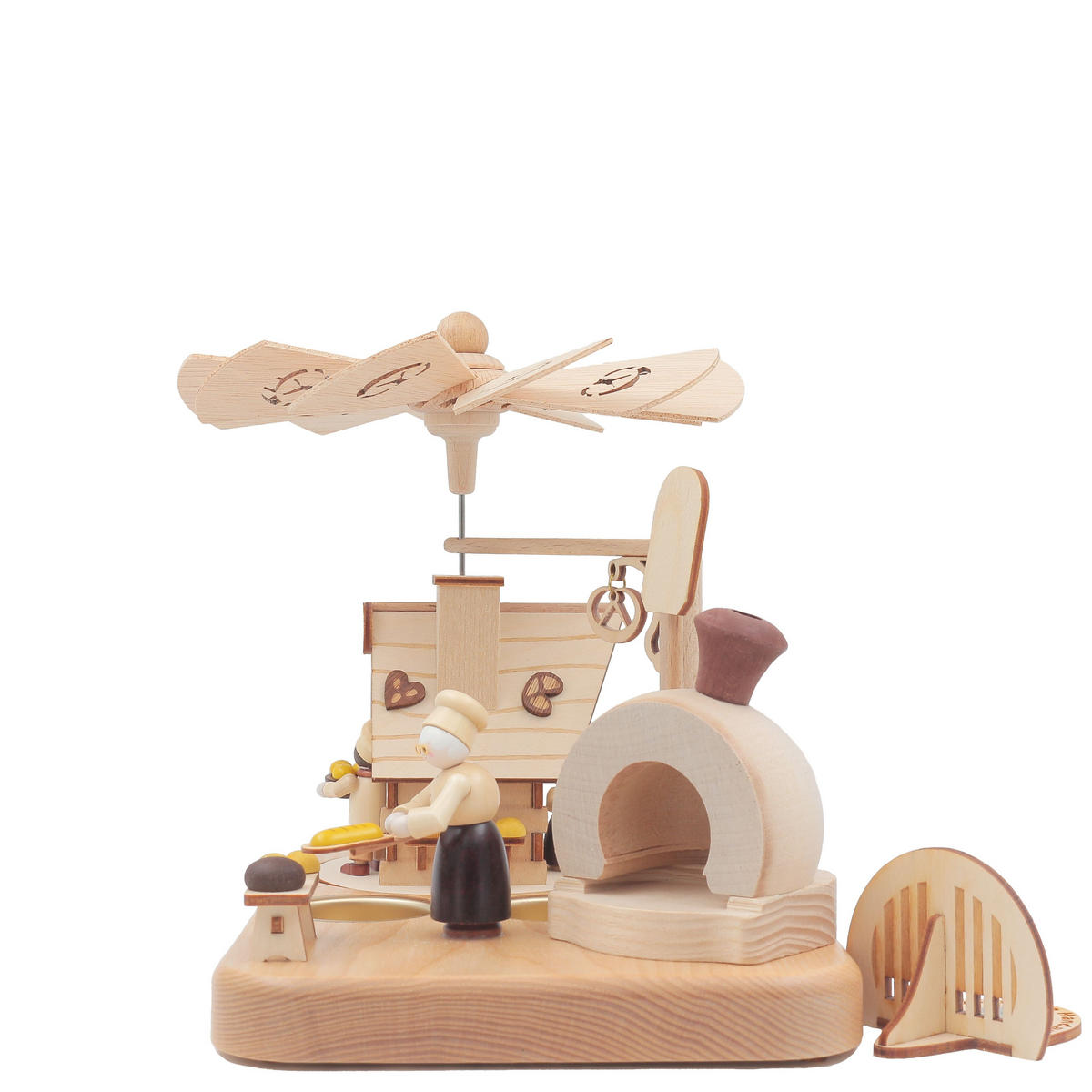 TISCH-RÄUCHER-PYRAMIDE Brezelbäckerei 23/16/20 cm - Multicolor, Holz (23/20/16cm)