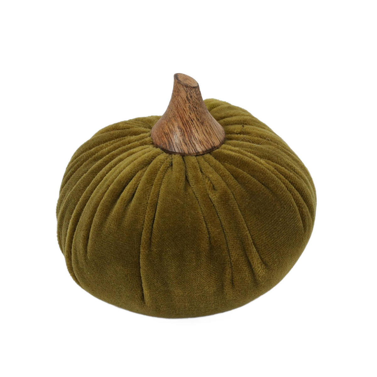 KÜRBIS Herbstdeko 11/11/10 cm - Grün, Textil (11/10/11cm) - Home Styling Collection