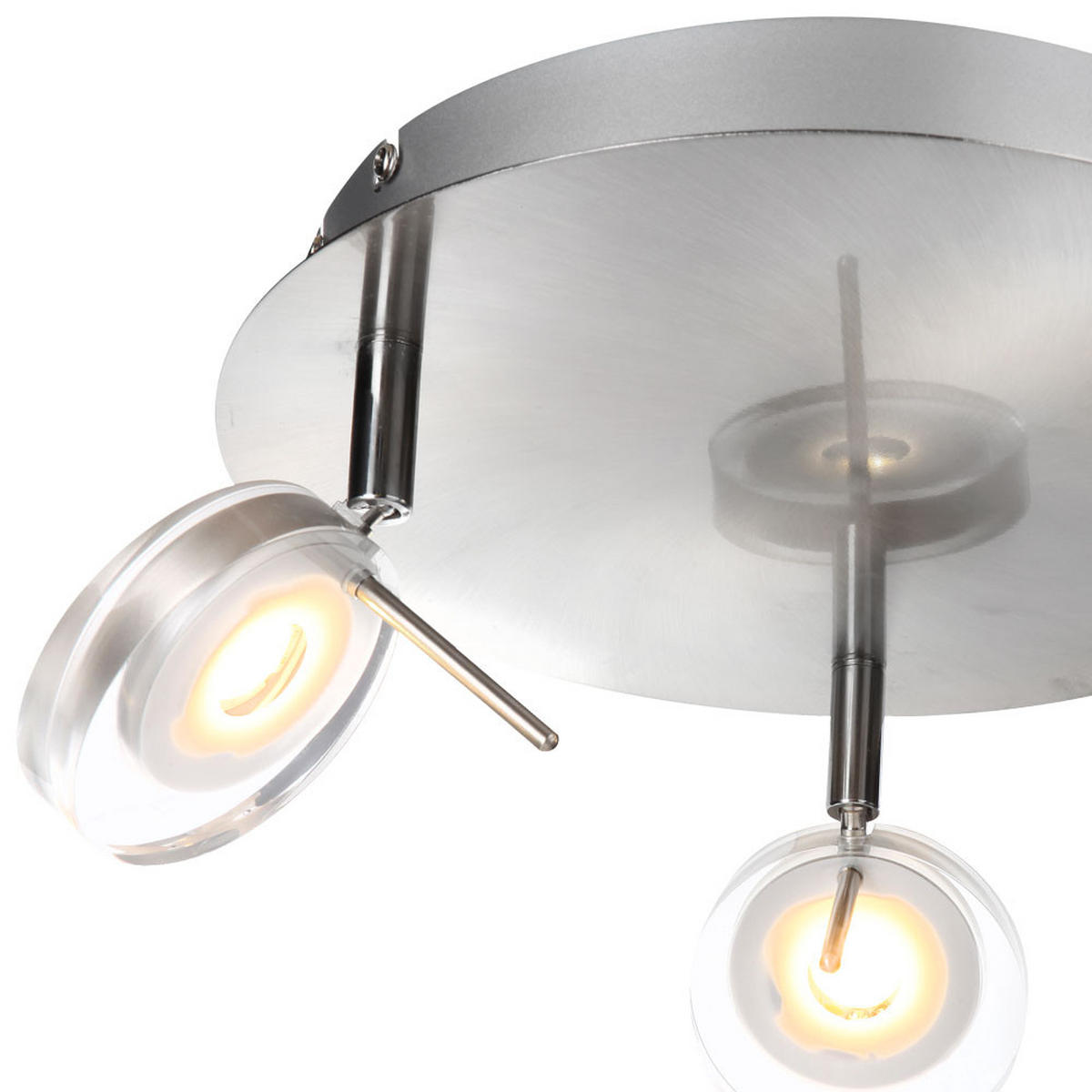 LED DECKENLEUCHTE Canyon Silber - Silberfarben, Metall (25/25/16cm) - Globo Lighting