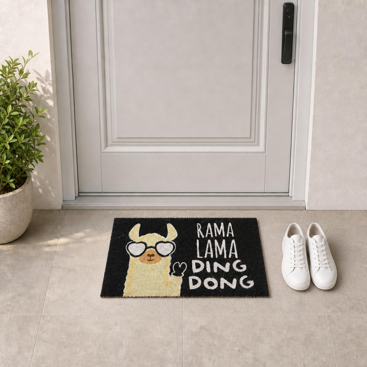 ROHOŽKA Vícebarevná kokosové vlákno lama protiskluzová 60x40 cm - různobarevná, textil/plast (60/40cm) - Relaxdays