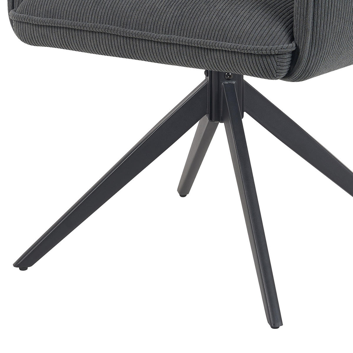 ARMLEHNSTUHL Mika-Nina - Anthrazit/Schwarz, Textil/Metall (60/88/63cm) - DUBI Möbel
