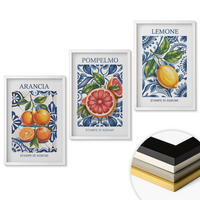 WANDBILDER 3er-Set - 40x60 cm Weißer Rahmen - Italienische Zitrus-Modeplakate - Weiß, Kunststoff (40/60cm) - ArtPrintCave
