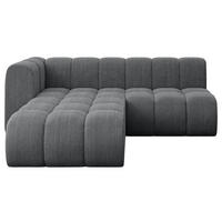 ECKSOFA modulares Sofa Darnel-L1 - 205x177x70 cm Dunkelgrau - Dunkelgrau, Holzwerkstoff/Textil (205/177cm) - ALTDECOR