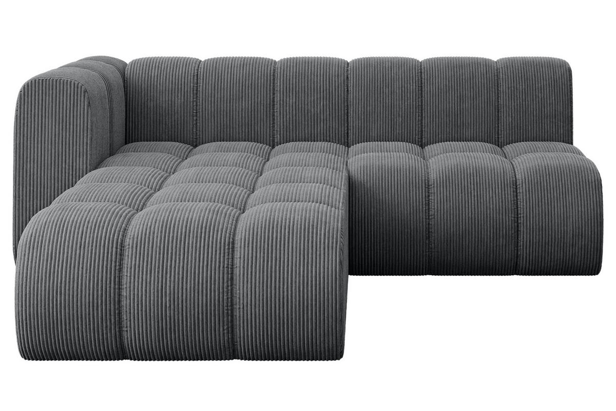 ECKSOFA modulares Sofa Darnel-L1 - 205x177x70 cm Dunkelgrau - Dunkelgrau, Holzwerkstoff/Textil (205/177cm) - ALTDECOR